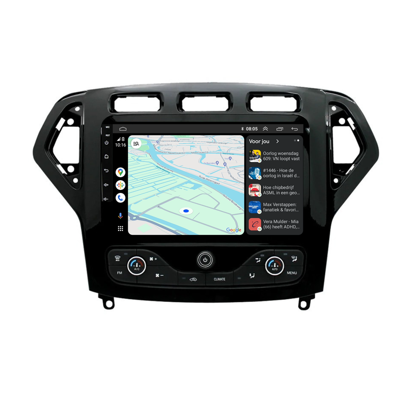 Ford Mondeo CarPlay & Android Auto autoradio | 2007 t/m 2014 | Android 15 | Davilon | Inclusief frame met airco-module-5