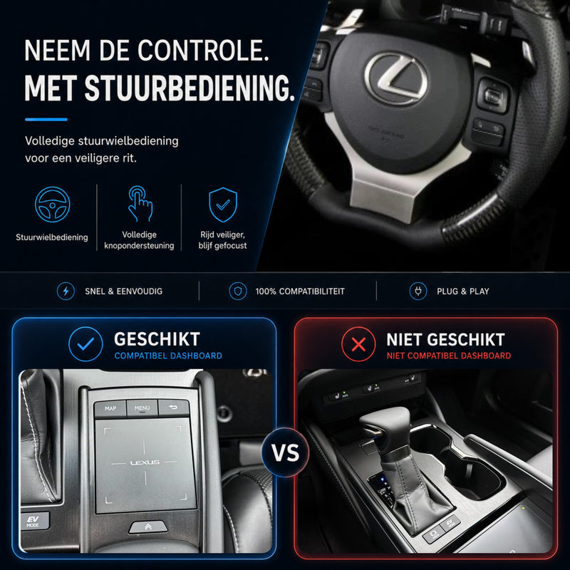 Lexus ES | 2018 t/m 2022 | CarPlay & Android Auto Box | Grote Touchpad-6
