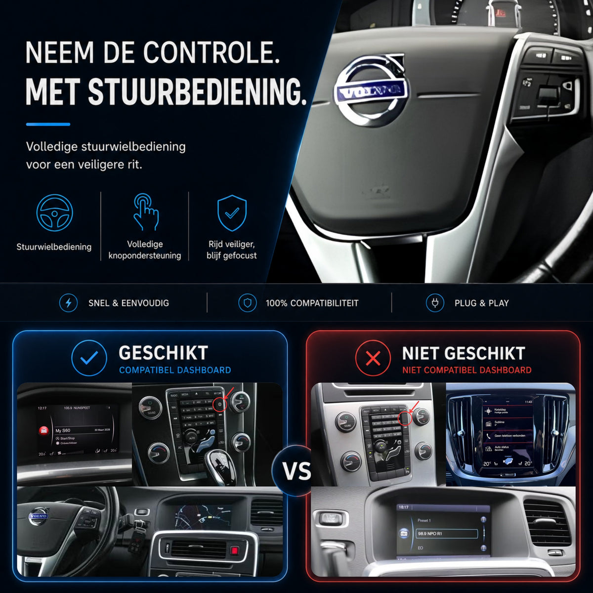Volvo S60 | 2013 t/m 2018 | CarPlay & Android Auto Box | Sensus Connect-7