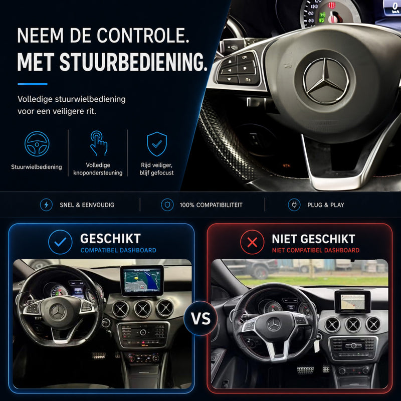 Mercedes CLA-Klasse W117 | 2015 t/m 2019 | CarPlay & Android Auto Box | NTG 5.0-6