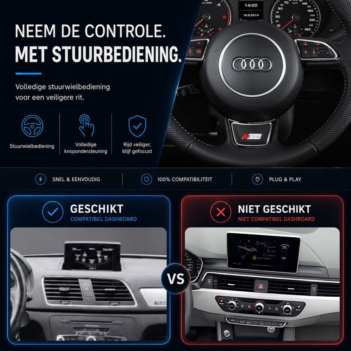 Audi Q3 en Audi RSQ3 | 2011 t/m 2018 | CarPlay & Android Auto Box | MMI 2G-6