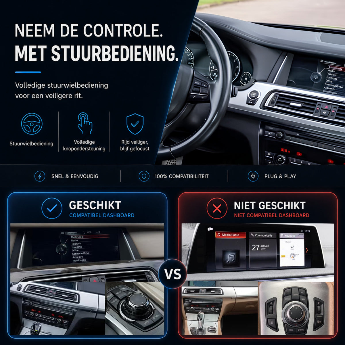 BMW 7 Serie F01/F02 | 2012 t/m 2015 | CarPlay & Android Auto Box | NBT-6