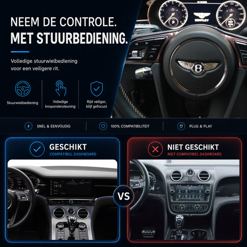 Bentley Continental | 2018 t/m 2025 | CarPlay & Android Auto Box | MIB3-6