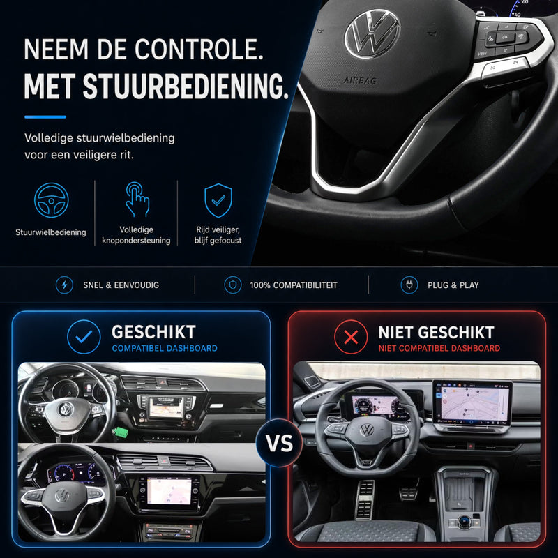 Volkswagen Touran | 2016 t/m 2026 | CarPlay & Android Auto Box | MIB-6