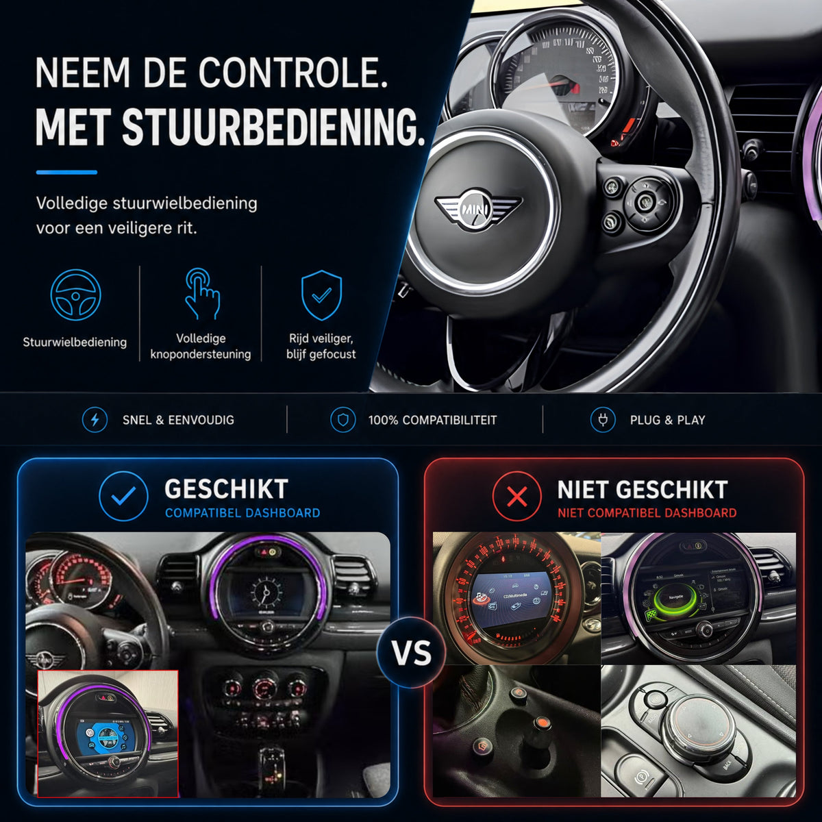 MINI Clubman | 2017 t/m 2020 | CarPlay & Android Auto Box-6