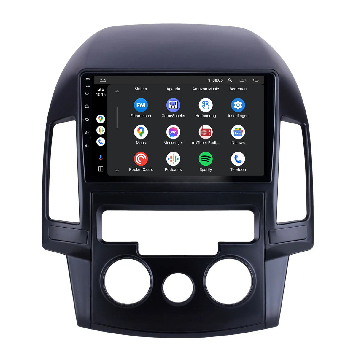 Hyundai i30 | Android 13 | Autoradio | 2007 t/m 2012 | Carplay & Android Auto | Handgeschakelde Airco-8