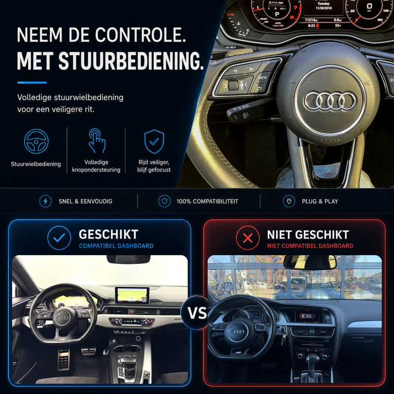 Audi A4, Audi S4 en Audi RS4 | 2016 t/m 2019 | CarPlay & Android Auto Box | MIB-6