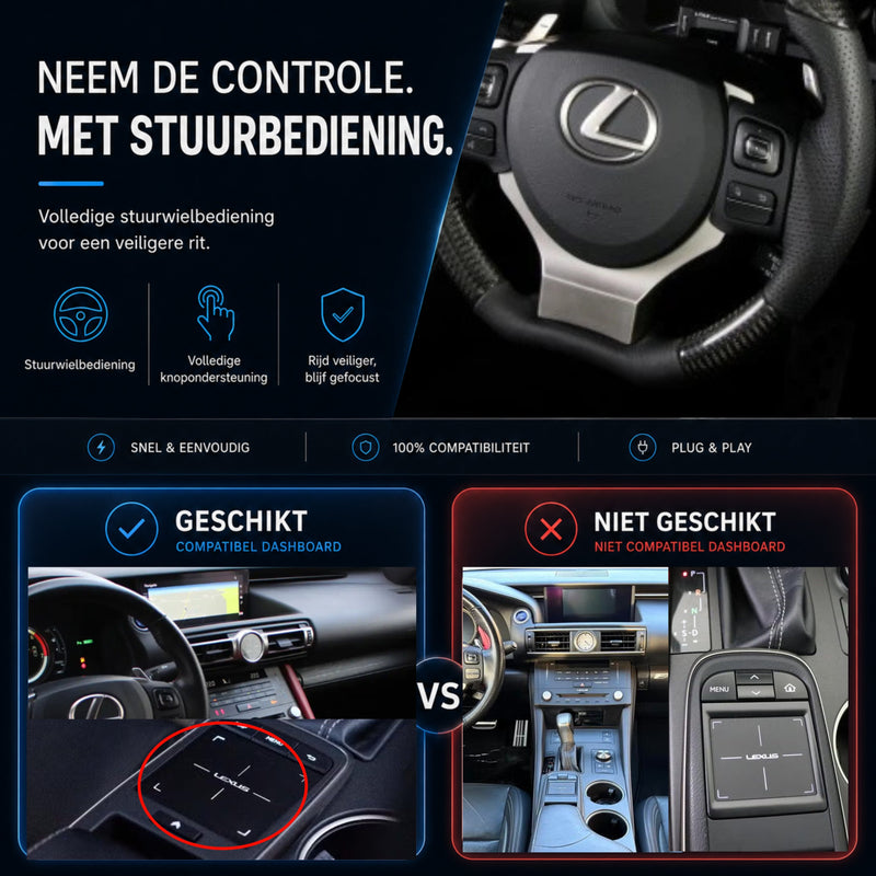 Lexus RC | 2018 t/m 2022 | CarPlay & Android Auto Box | Grote touchpad-6