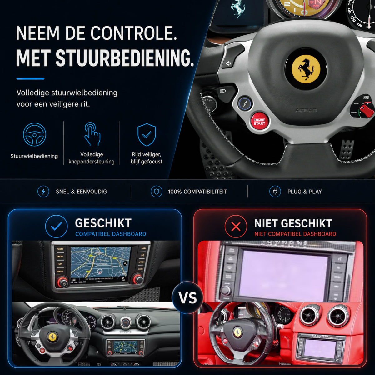 Ferrari California T | 2015 t/m 2018 | CarPlay & Android Auto Box-6