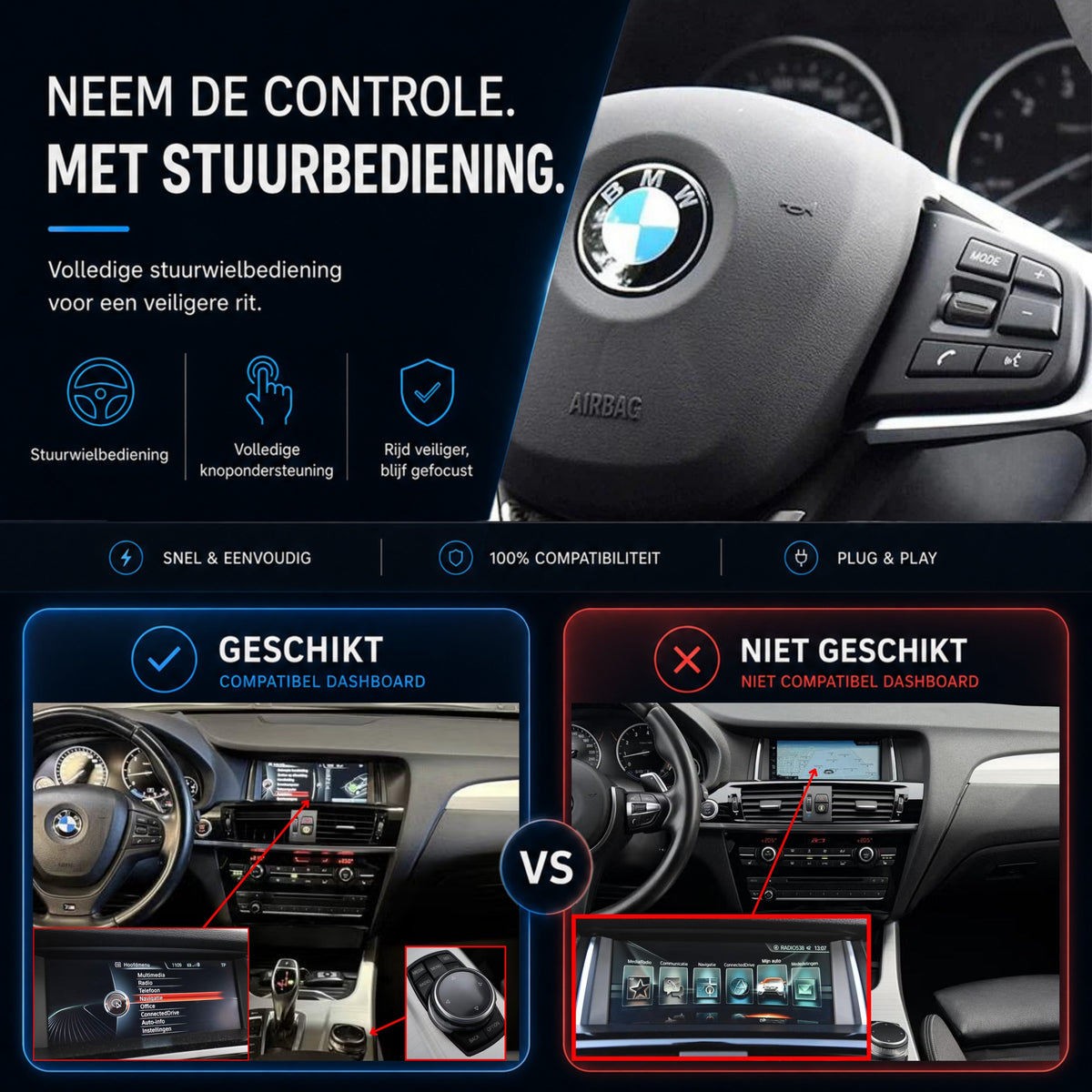 BMW X4 F26 | 2014 t/m 2016 | CarPlay & Android Auto Box | NBT-6