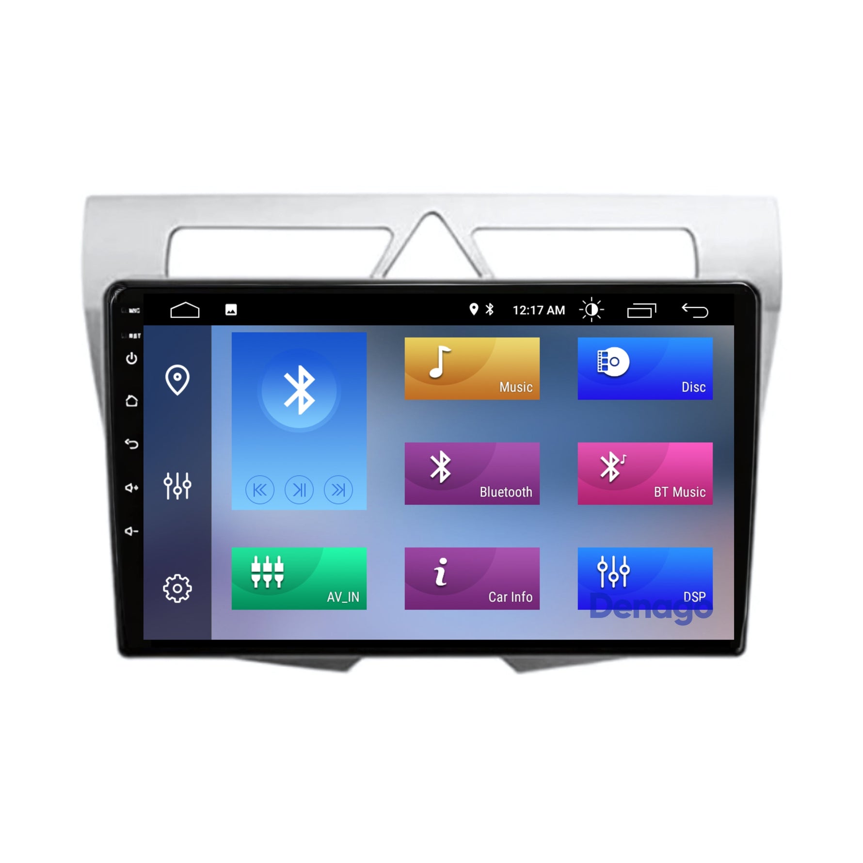Kia Picanto CarPlay autoradio | 2008 t/m 2010 | Denago DNG-A88 | 9 inch | Android 13 | Draadloos CarPlay & Android Auto | Zilver frame
