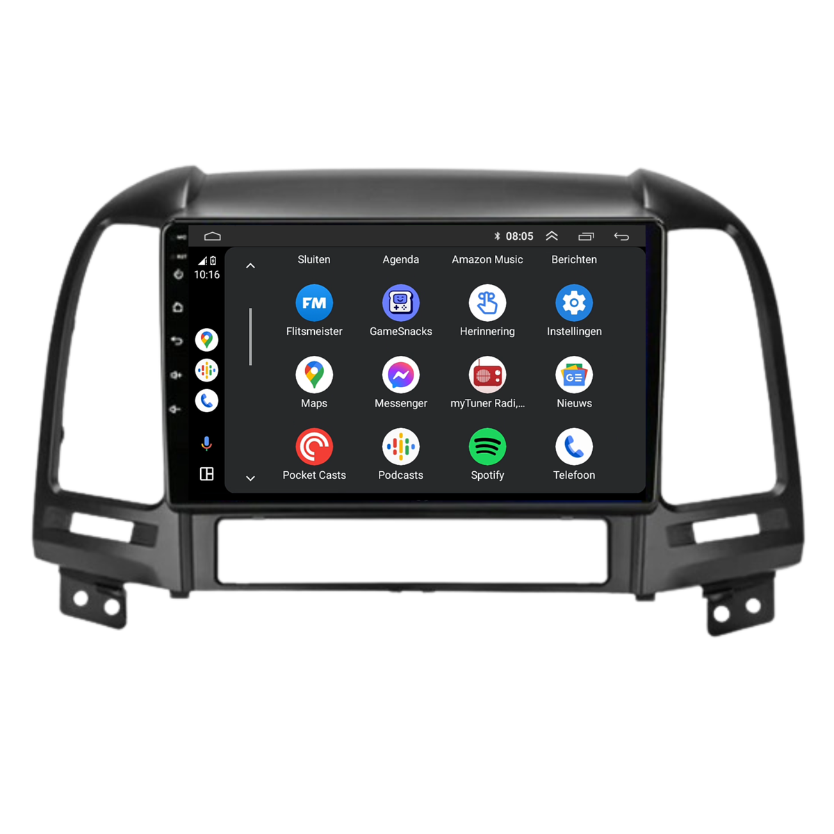 Hyundai Santa Fe | Android 13 | Autoradio | 2006 t/m 2011 | Carplay & Android Auto-2