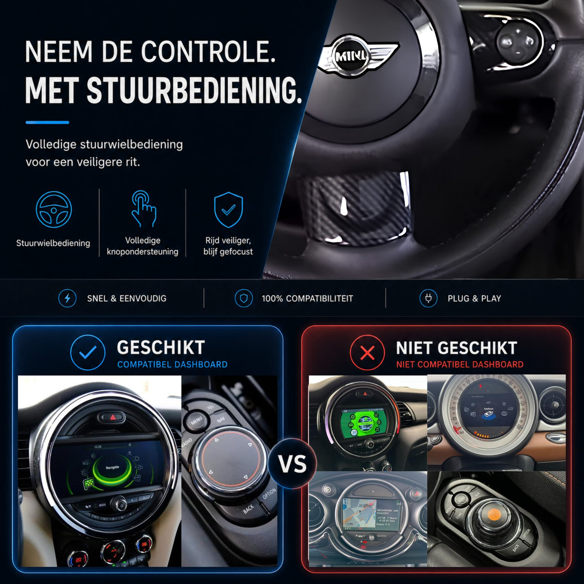 MINI Cooper | 2013 t/m 2017 | CarPlay & Android Auto Box-6