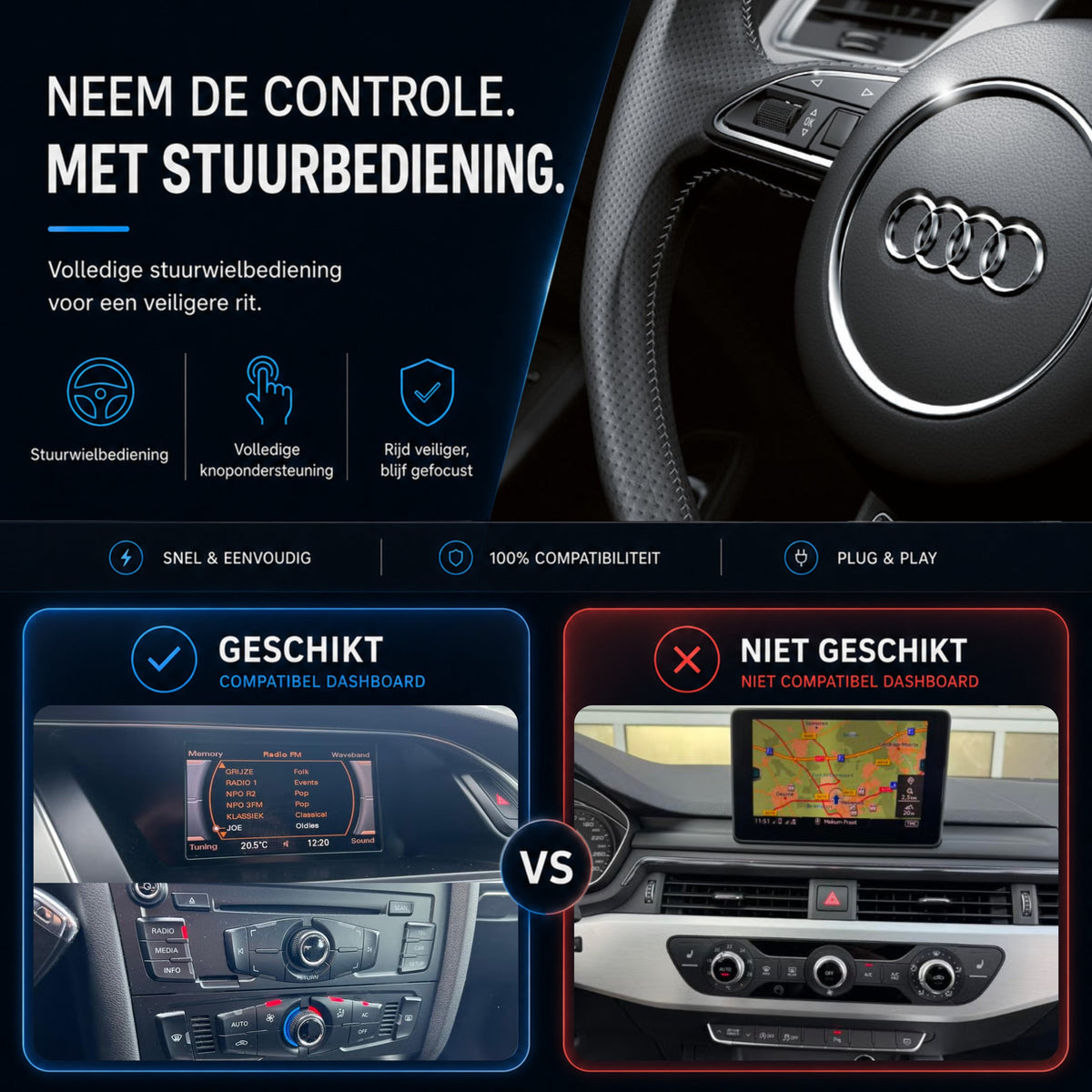 Audi A5, Audi S5 en Audi RS5 | 2007 t/m 2016 | CarPlay & Android Auto Box | MMI 3G-6
