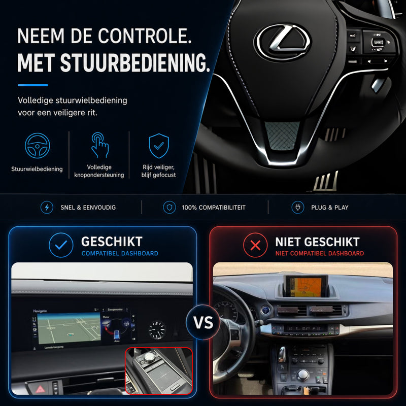 Lexus LC | 2017 t/m 2022 | CarPlay & Android Auto Box | Grote touchpad-6