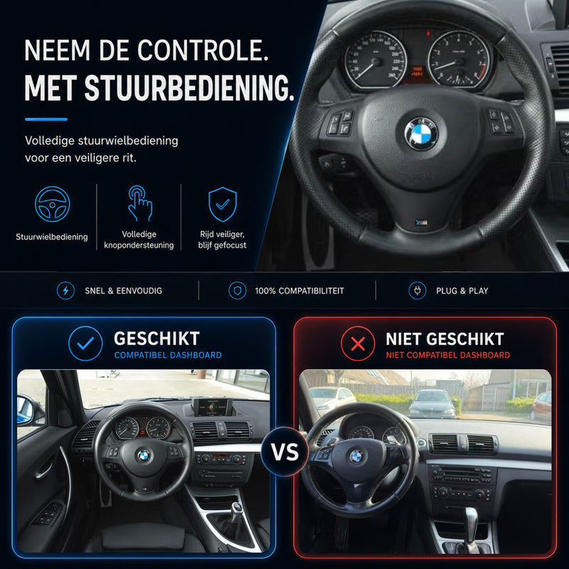 BMW 1 Serie E81/E82/E87/E88 | 2004 t/m 2009 | CarPlay & Android Auto Box | CCC-6
