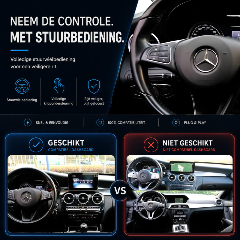 Mercedes C-Klasse W205 | 2014 t/m 2018 | CarPlay & Android Auto Box | NTG 5.0-6