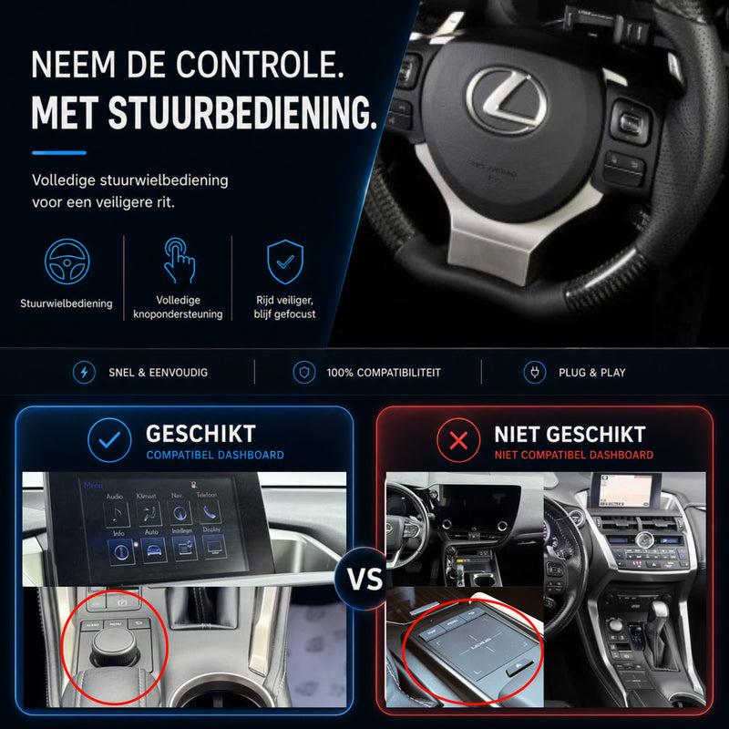 Lexus NX | 2014 t/m 2017 | CarPlay & Android Auto Box | Draaiknop-6