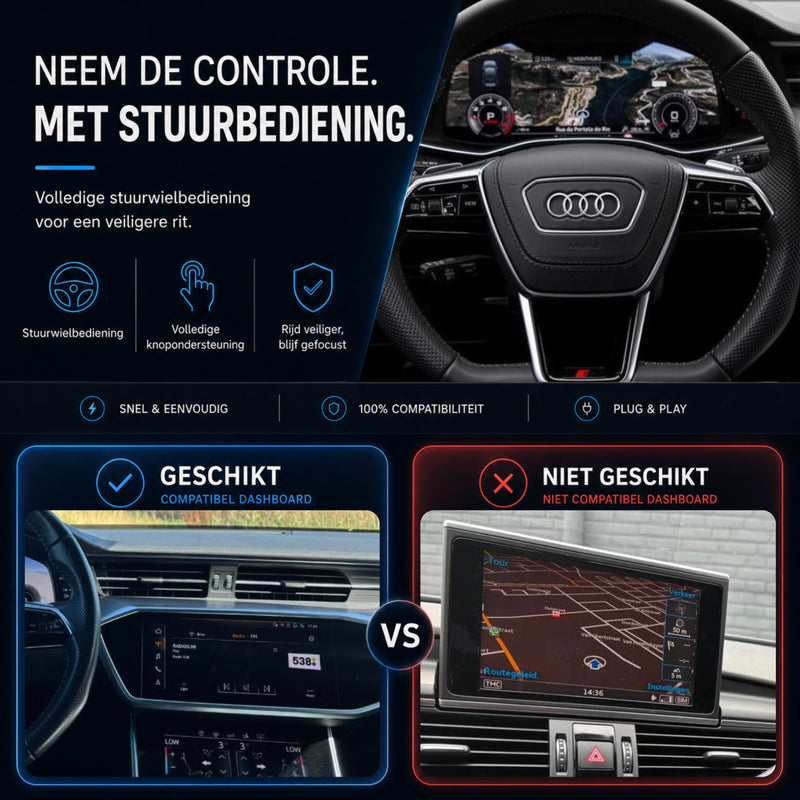 Audi A7, Audi S7 en Audi RS7 | 2018 t/m 2025 | CarPlay & Android Auto Box | MIB3-6