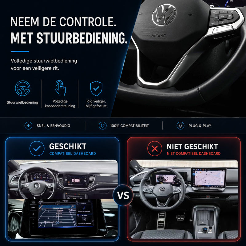 Volkswagen T-Roc | 2017 t/m 2026 | CarPlay & Android Auto Box | MIB-6