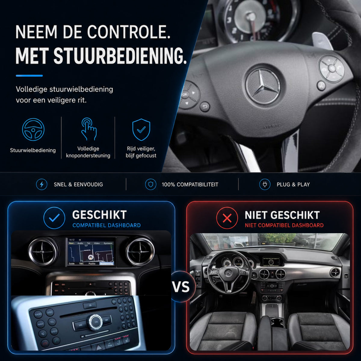 Mercedes SLS-Klasse | 2009 t/m 2014 | CarPlay & Android Auto Box | NTG 4.0-6