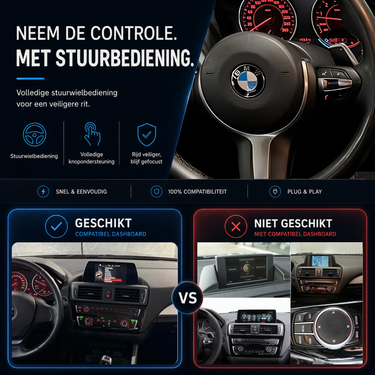 BMW 1 Serie F20/F21 | 2013 t/m 2016 | CarPlay & Android Auto Box | NBT-6