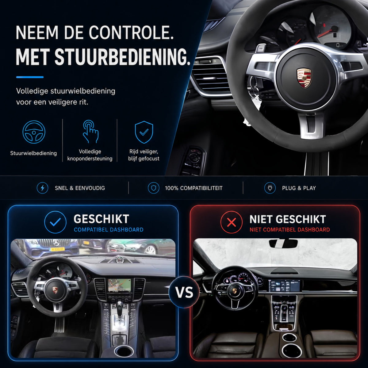 Porsche Panamera (970) | 2009 t/m 2016 | CarPlay & Android Auto Box | PCM 3.1-6