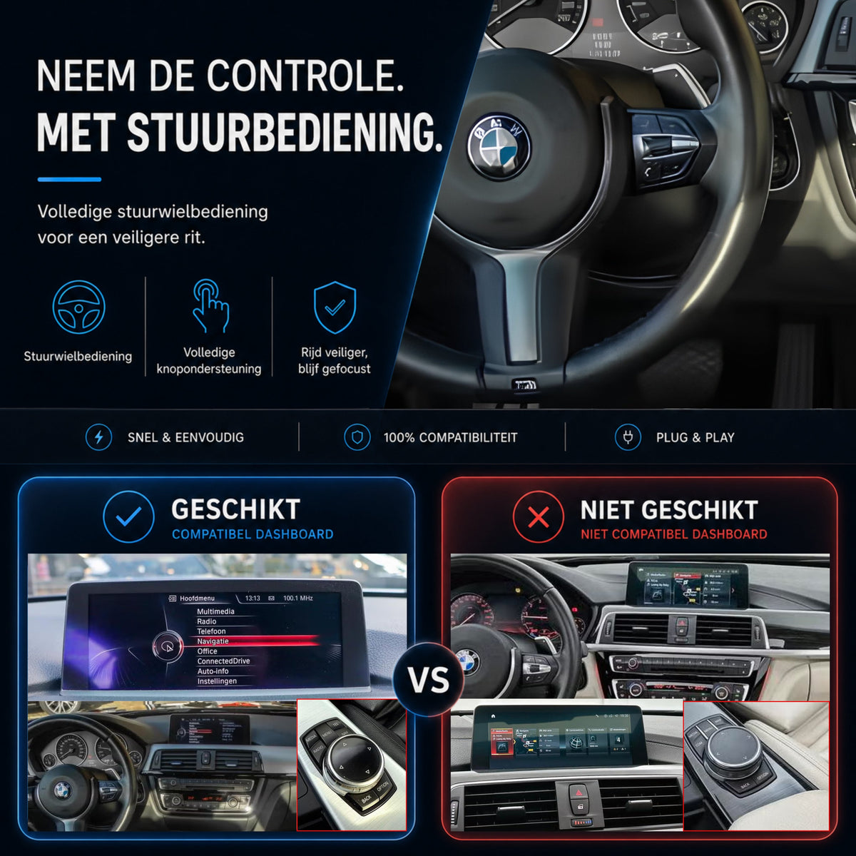 BMW 4 Serie F32/F33/F36 | 2013 t/m 2016 | CarPlay & Android Auto Box | NBT-6