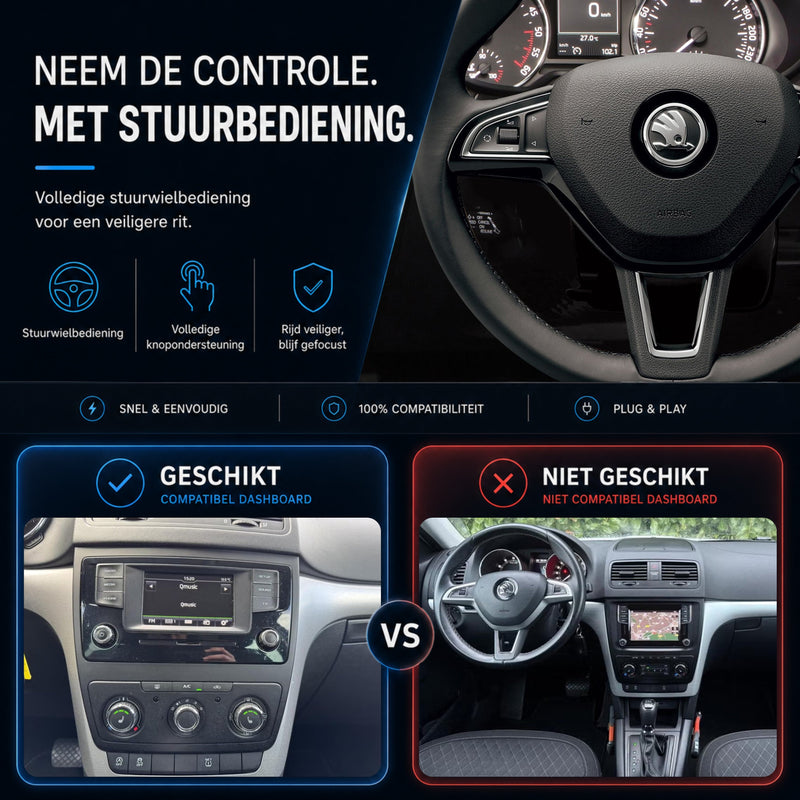 Škoda Yeti | 2015 t/m 2017 | CarPlay & Android Auto Box | MIB-6