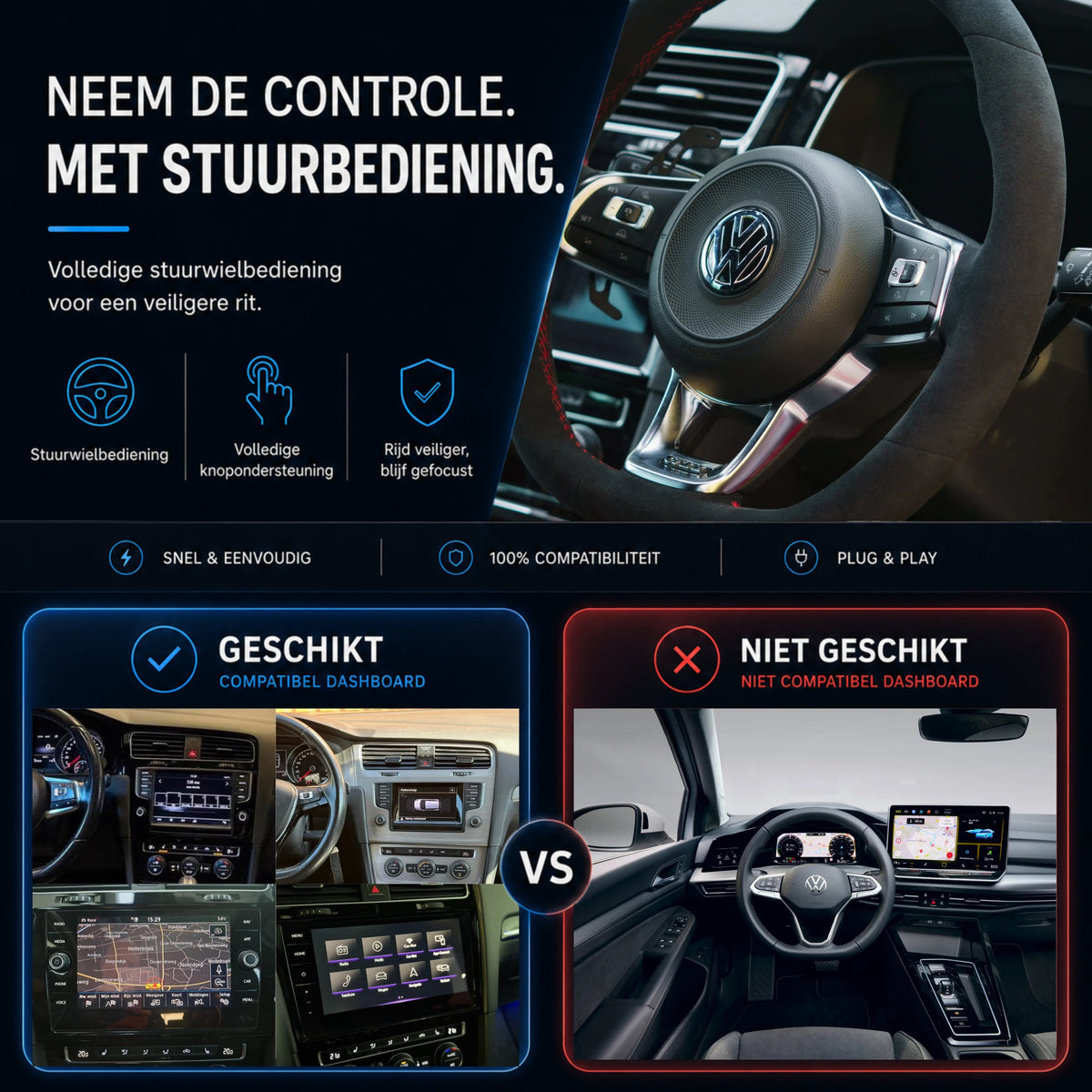 Volkswagen Golf 7 | 2013 t/m 2020 | CarPlay & Android Auto Box | MIB-6
