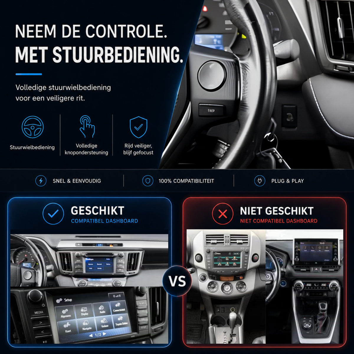 Toyota RAV4 | 2015 t/m 2018 | CarPlay & Android Auto Box | Touch 2 | Panasonic-6