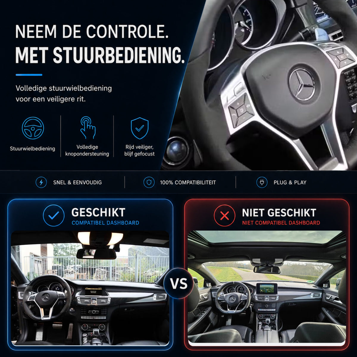 Mercedes CLS W218 | 2011 t/m 2015 | CarPlay & Android Auto Box | NTG 4.5-6