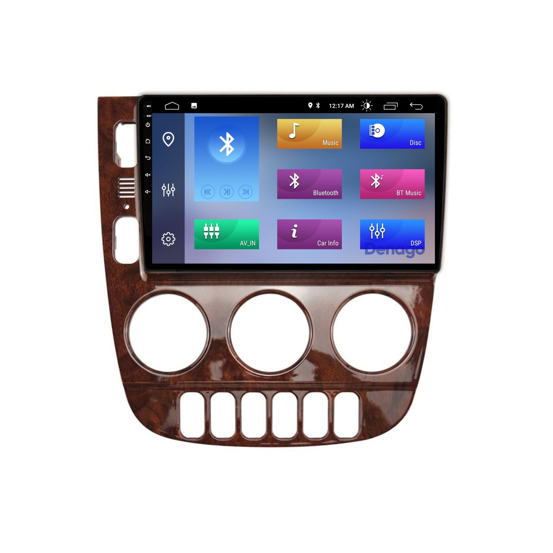 Mercedes ML CarPlay autoradio | 1999 t/m 2004 | Denago DNG-A104 | 9 inch | Android 13 | Draadloos CarPlay & Android Auto | Houtkleurig frame