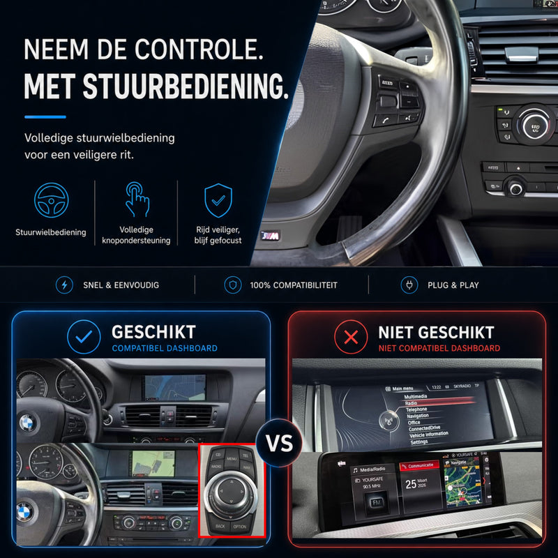 BMW X3 F25 | 2010 t/m 2013 | CarPlay & Android Auto Box | CIC-6