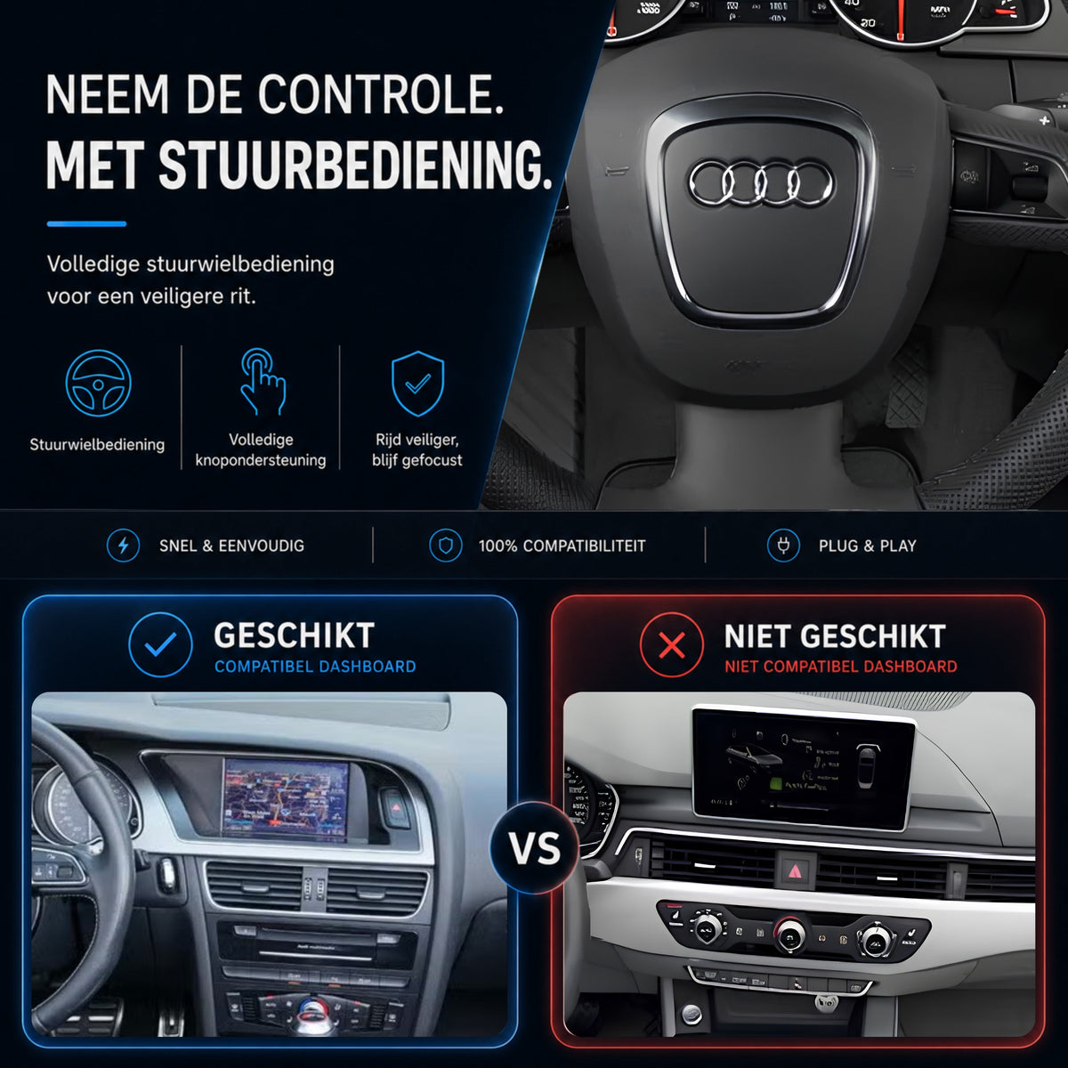 Audi A5, Audi S5 en Audi RS5 | 2007 t/m 2016 | CarPlay & Android Auto Box | MMI 2G-6