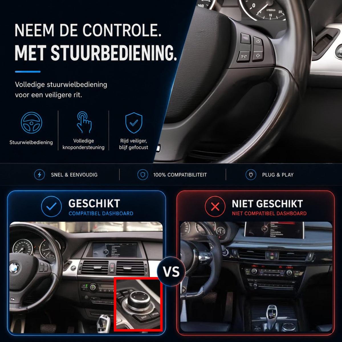 BMW X5 E70 | 2010 t/m 2013 | CarPlay & Android Auto Box | CIC-6