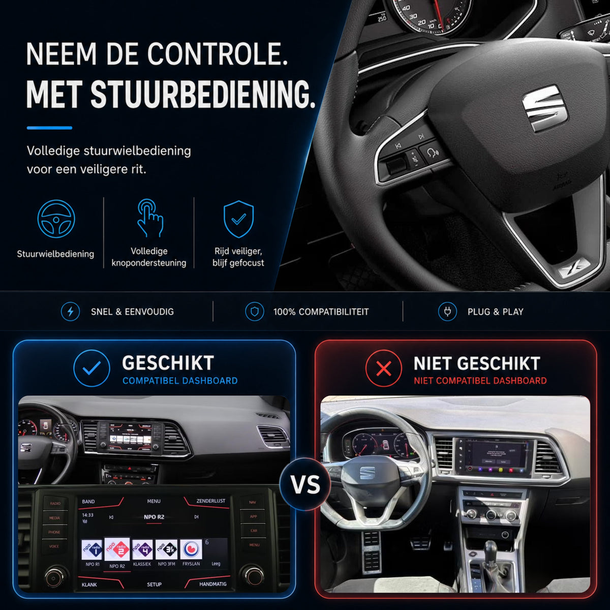SEAT Ateca | 2016 t/m 2020 | CarPlay & Android Auto Box | MIB-6