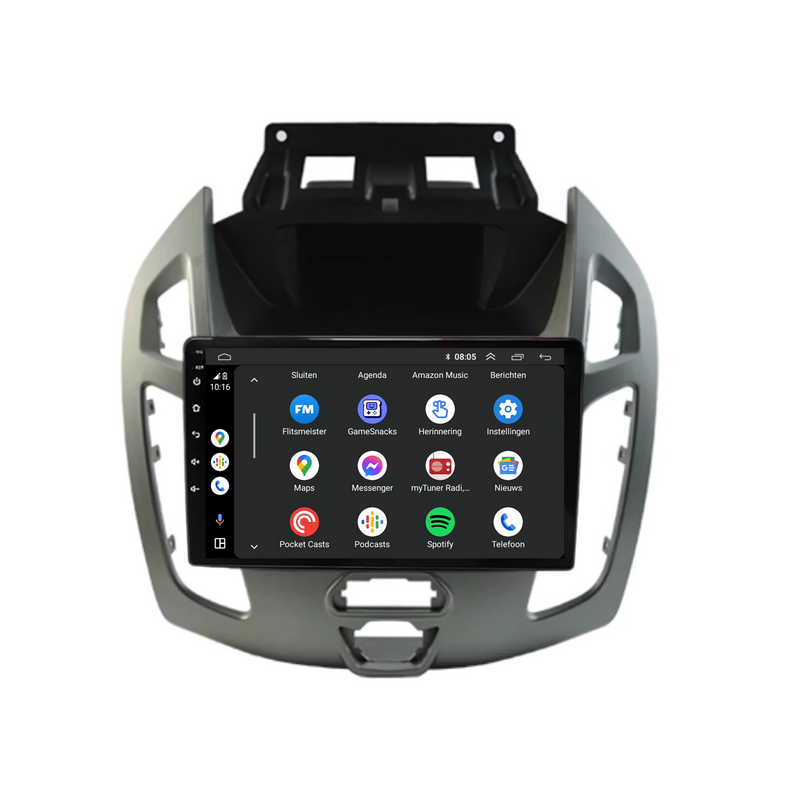 Ford Transit Tourneo Connect CarPlay & Android Auto autoradio | 2013 t/m 2018 | Android 15 | Davilon | Grijs-3