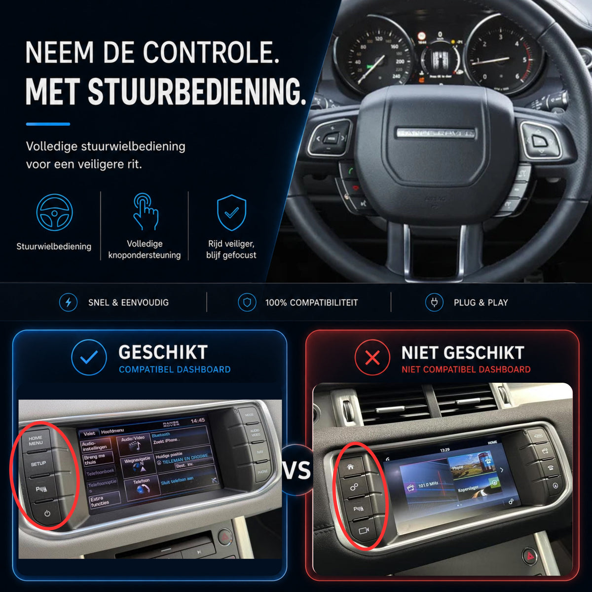 Land Rover Range Rover Evoque | 2011 t/m 2015 | CarPlay & Android Auto Box | Bosch-6