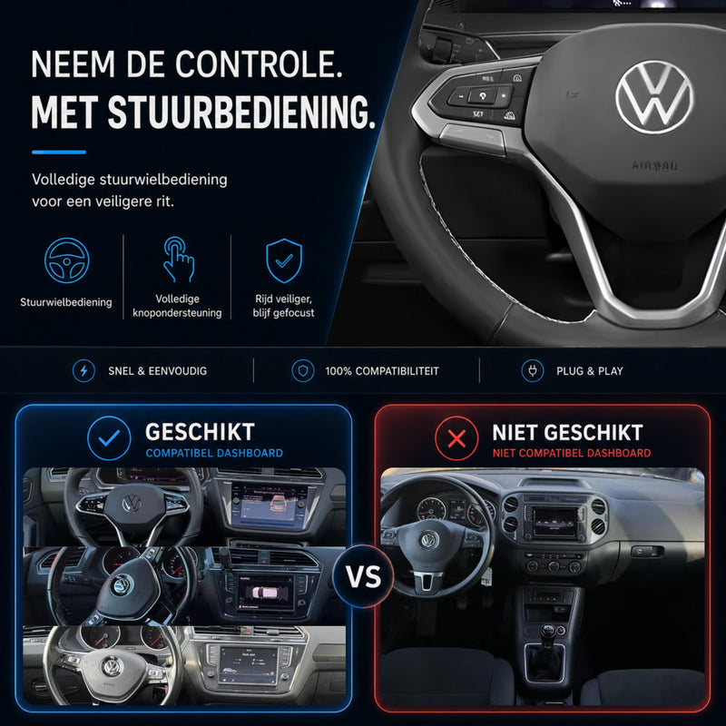 Volkswagen Tiguan | 2016 t/m 2023 | CarPlay & Android Auto Box | MIB-6