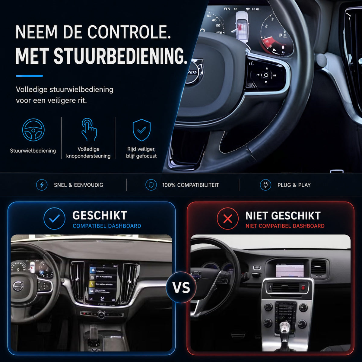 Volvo V60 | 2018 t/m 2021 | CarPlay & Android Auto Box | Sensus Navigation-6