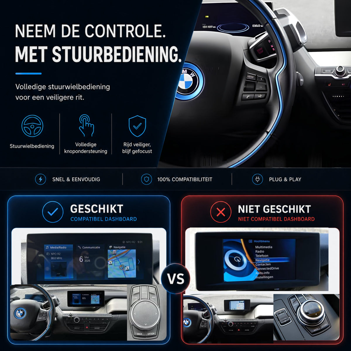 BMW i3 I01 LCI | 2018 t/m 2022 | CarPlay & Android Auto Box | NBT EVO-6