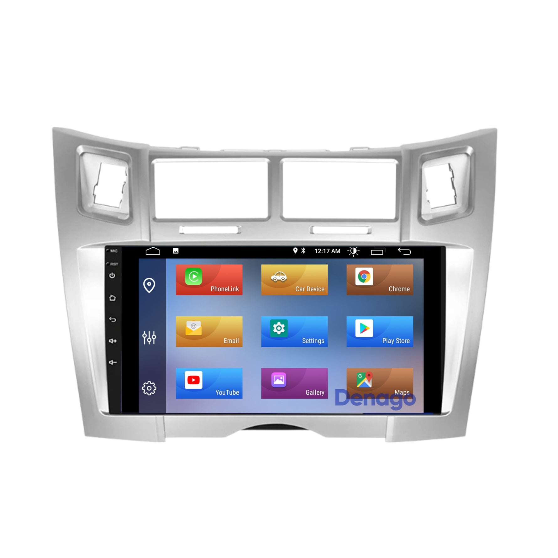 Toyota Yaris CarPlay autoradio zilver | 2005 t/m 2012 | Denago DNG-A289 | 9 inch | Android 13 | Draadloos CarPlay & Android Auto