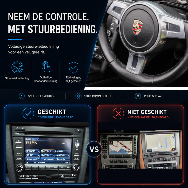 Porsche Boxster (987) | 2009 t/m 2011 | CarPlay & Android Auto Box | PCM 3.0-6