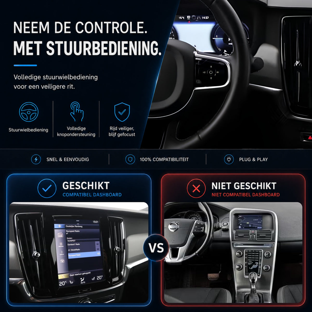 Volvo S90 | 2015 t/m 2021 | CarPlay & Android Auto Box | Sensus Navigation-6