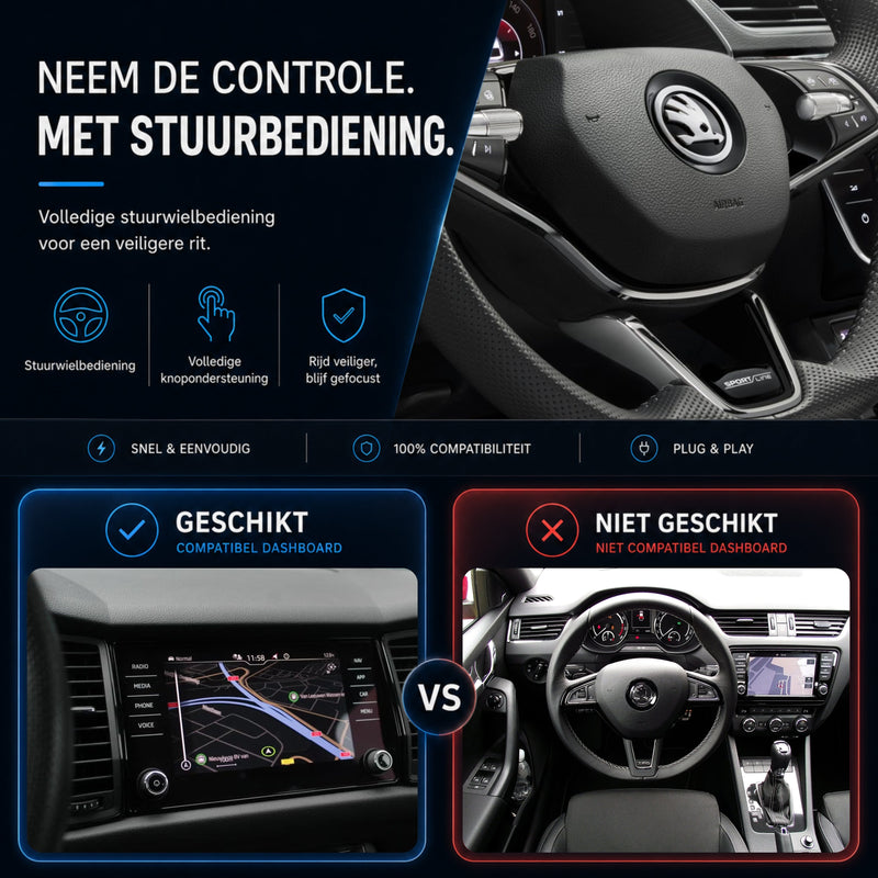 Škoda Kodiaq | 2016 t/m 2021 | CarPlay & Android Auto Box | MIB-6