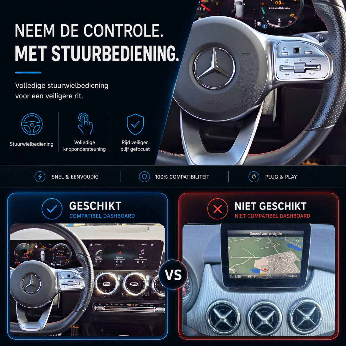 Mercedes B-Klasse W247 | 2019 t/m 2026 | CarPlay & Android Auto Box | NTG 6.0 (MBUX)-6