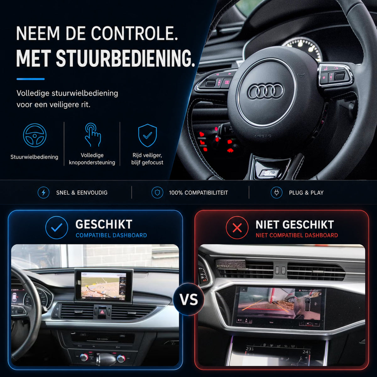 Davilon CarPlay & Android Auto Box | Geschikt voor Audi A6, Audi S6 en Audi RS6 | 2010 t/m 2018-6