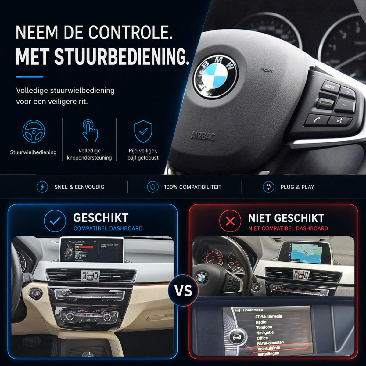 BMW X1 E84 | 2013 t/m 2018 | CarPlay & Android Auto Box | NBT-6