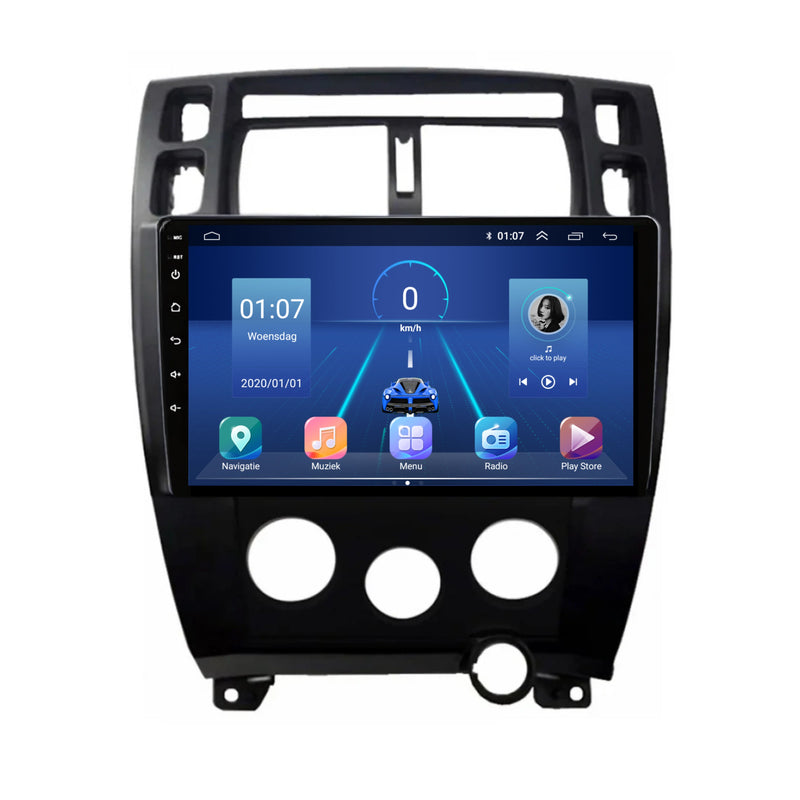 Hyundai Tucson CarPlay & Android Auto autoradio | 2004 t/m 2010 | Android 15 | Davilon | Zwart-3